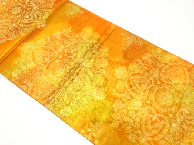 華紋織り出し　袋帯